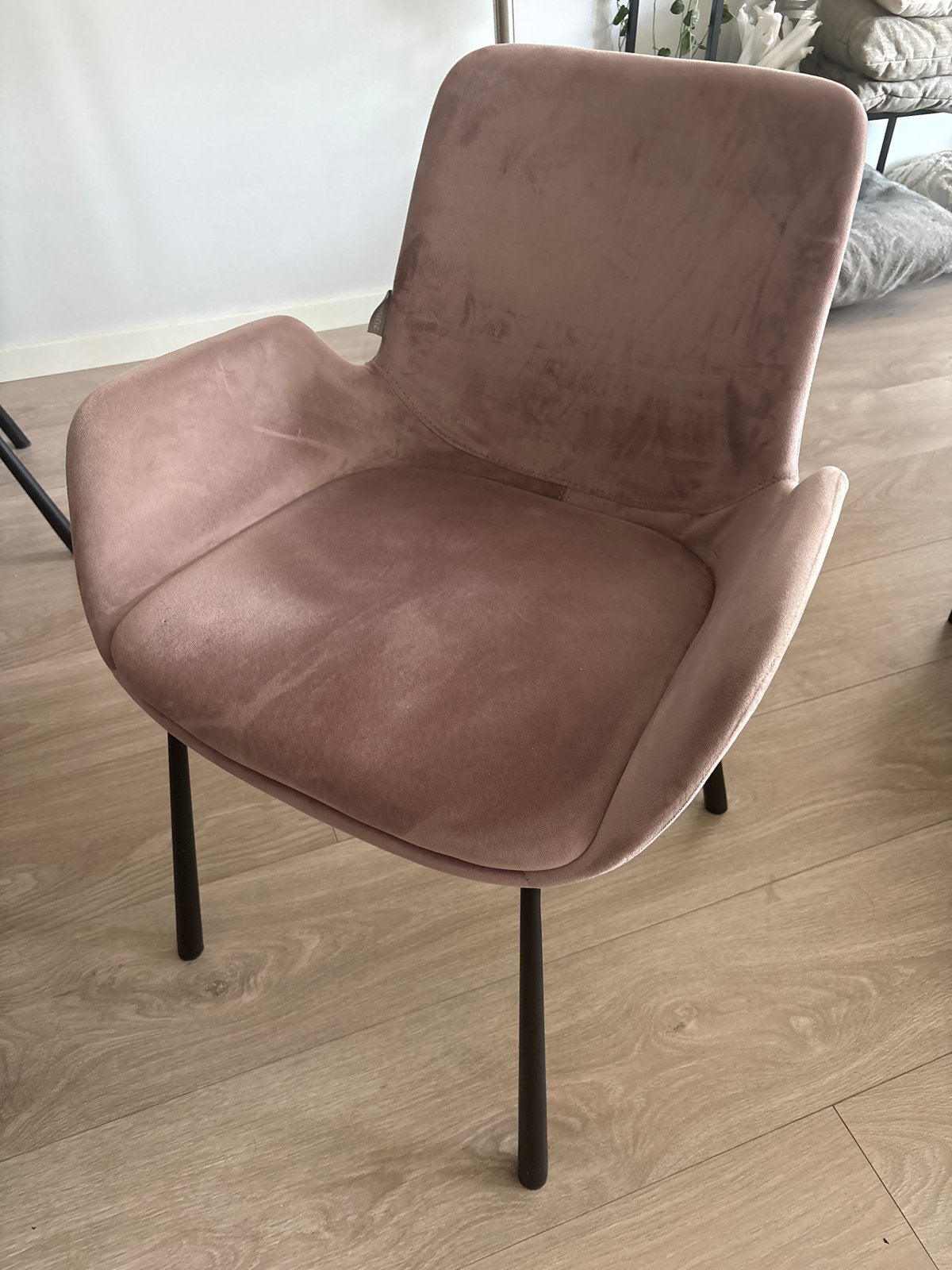 5 eetkamerstoelen van Zuiver zacht roze, Ophalen, Overige kleuren, Zo goed als nieuw, Stof