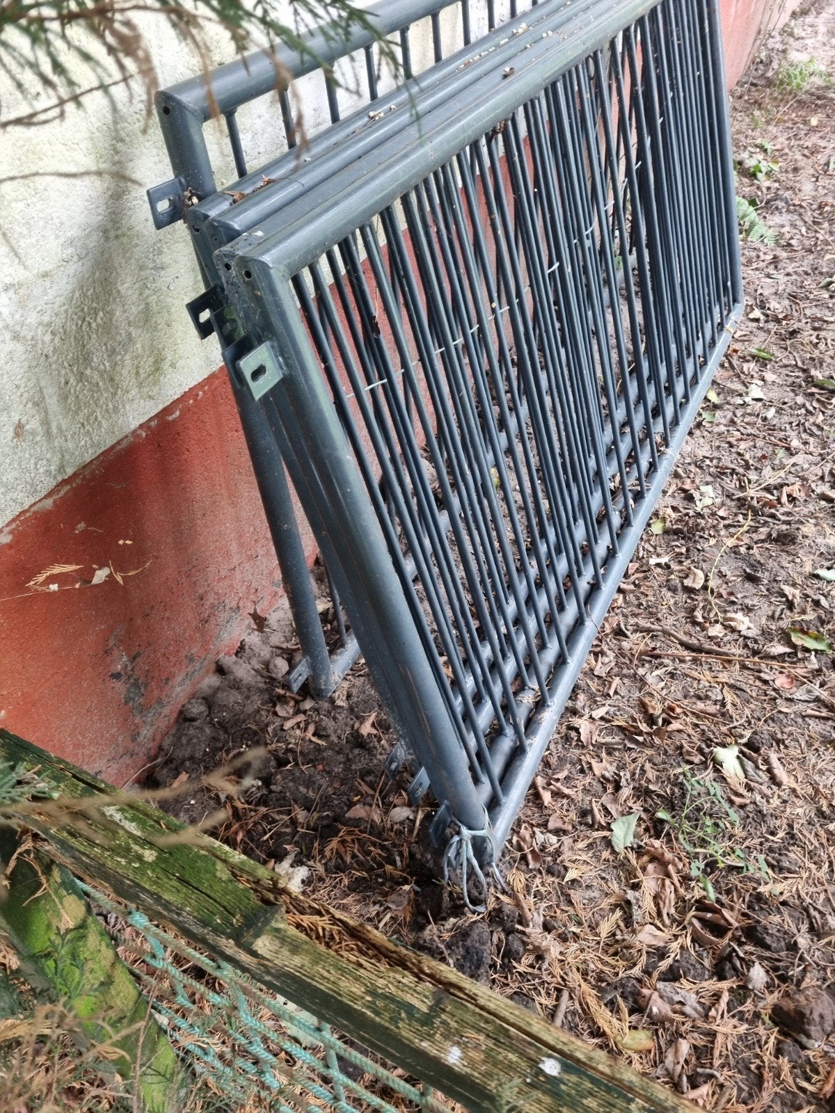 6  Balkonhekken - Grijs IJzer 1 m hg.2.10 br paal 8cm br, Ophalen, Gebruikt, IJzer, Spijlenhekwerk