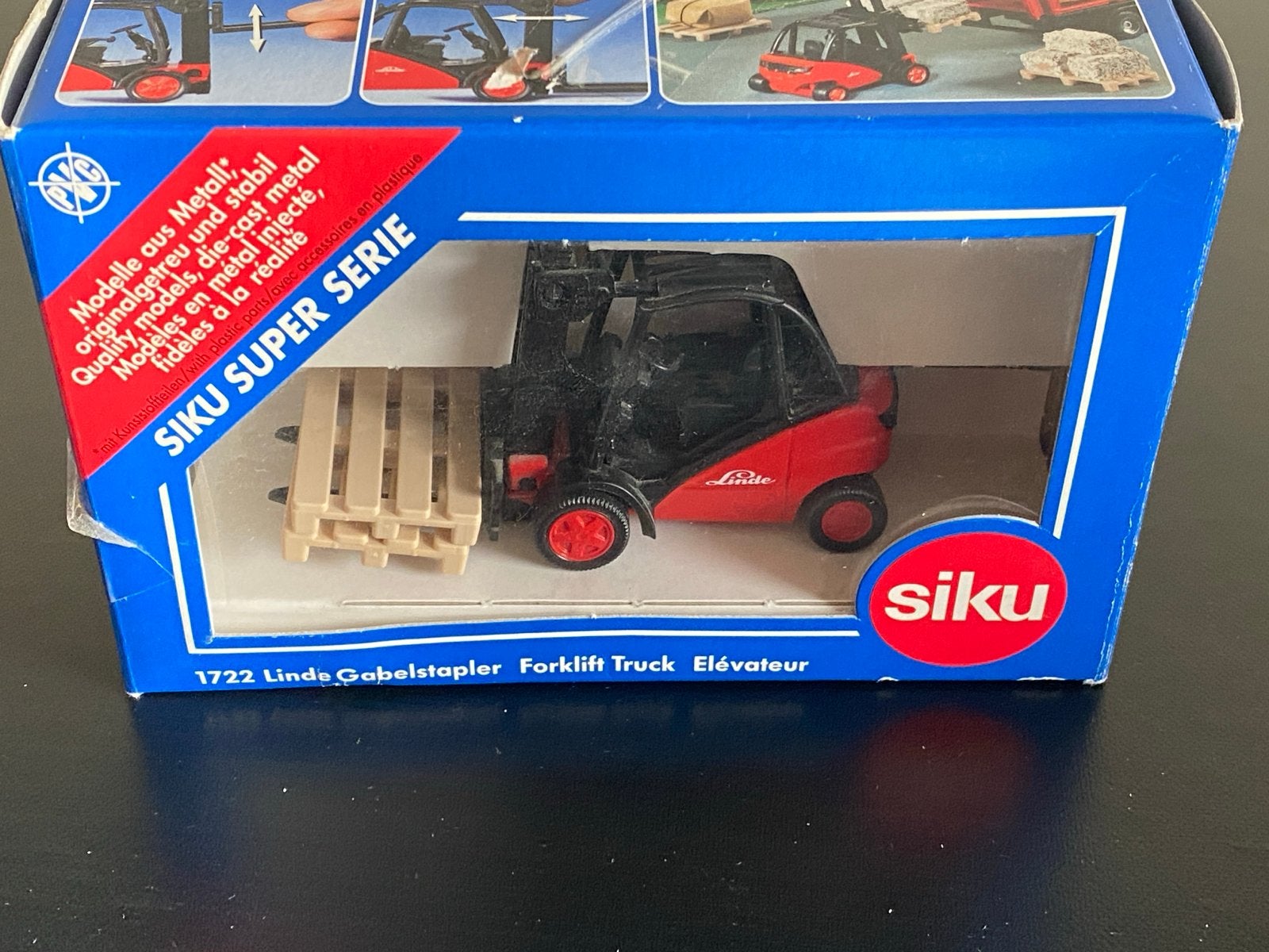 Siku Linde Vorkheftruck 1722 met Pallets - Zo goed als nieuw, Ophalen of Verzenden, Zo goed als nieuw