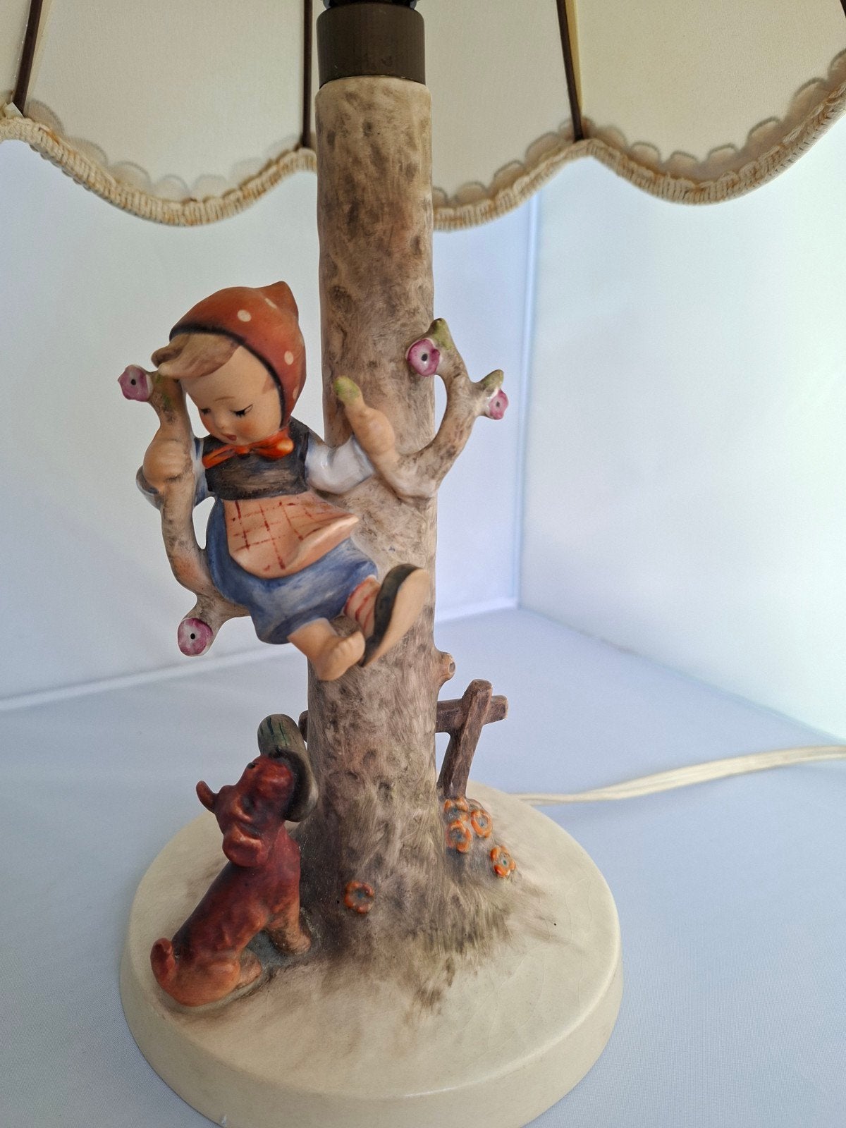 Prachtige Vintage Hummel Lamp "In Sicherheit" met Originele, Ophalen of Verzenden