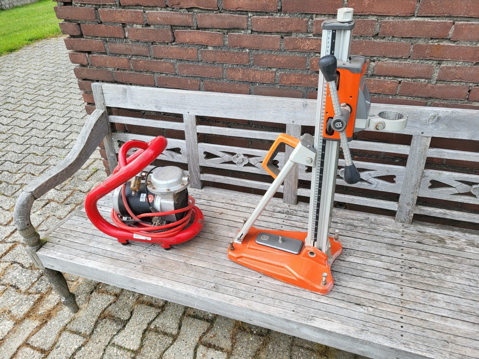 Husqvarna DS 150 Boorstandaard tbv diamantboo met vacuümpomp, Ophalen of Verzenden, Gebruikt, Overige typen