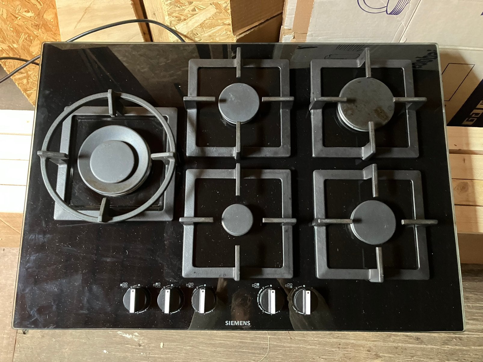 Siemens gasfornuis 5 pits, Ophalen, Gebruikt, Minder dan 85 cm, 60 cm of meer