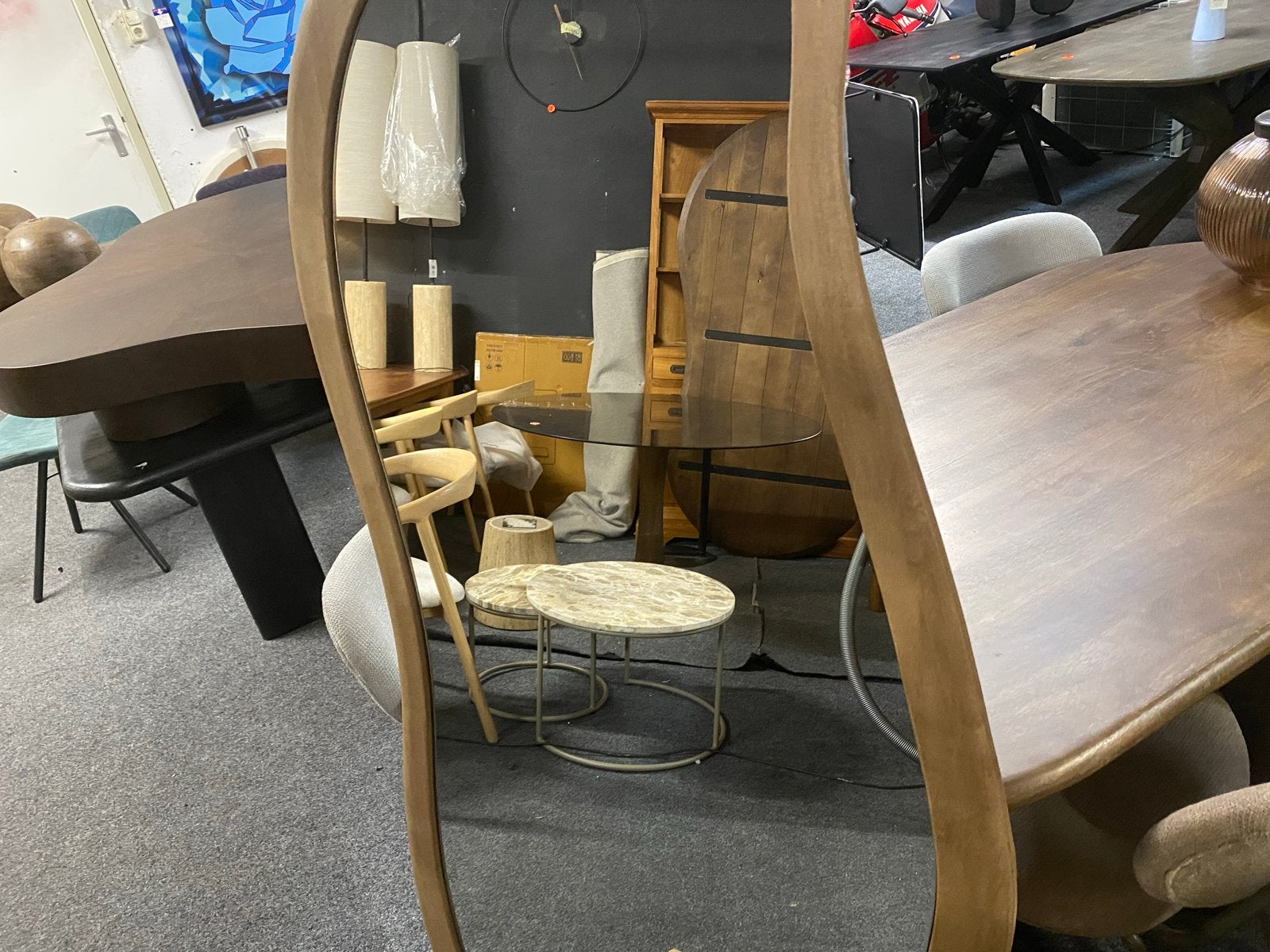 Spiegel Laban 180x60 B-keuze organische vorm, Huis en Inrichting, Woonaccessoires | Spiegels, Ophalen, Minder dan 50 cm, Nieuw