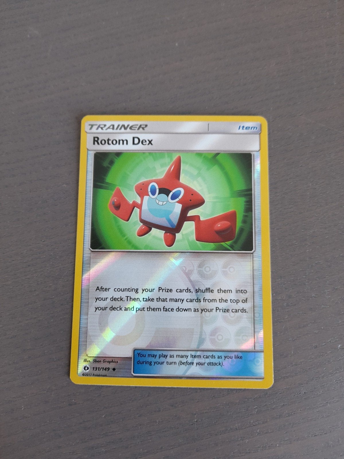sun & moon 131/149 rotom dex reverse, Ophalen of Verzenden, Gebruikt, Losse kaart, Foil