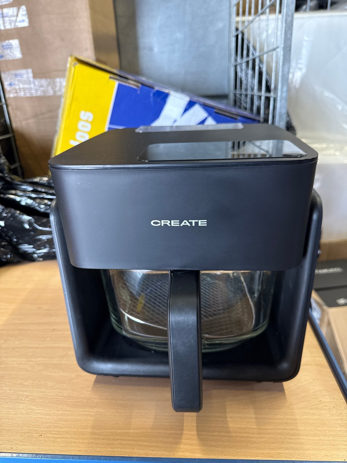 CREATE Airfryer met glazen mand - Lichte gebruikssporen, Ophalen of Verzenden, Nvt, Nvt, Gebruikt
