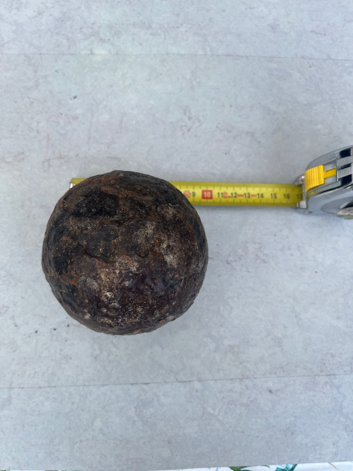 Antieke kanonskogel3,35 kg- Decoratief item, Ophalen of Verzenden, Gebruikt
