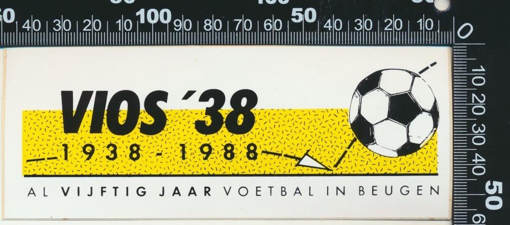 Sticker: Vios 38 - 50 Jaar - Beugen, Verzamelen, Ophalen of Verzenden, Zo goed als nieuw, Sport