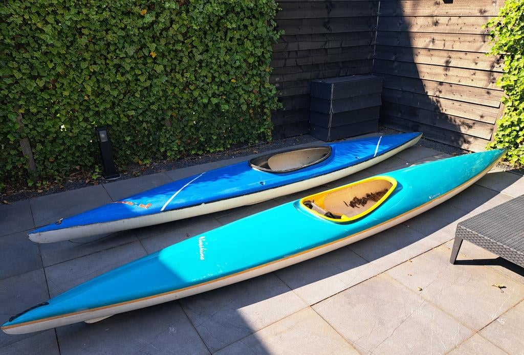 Twee polyester kano’s te koop – perfect voor de zomer!, Watersport en Boten, Kano's, Ophalen, Gebruikt, Eén persoon, Met peddels