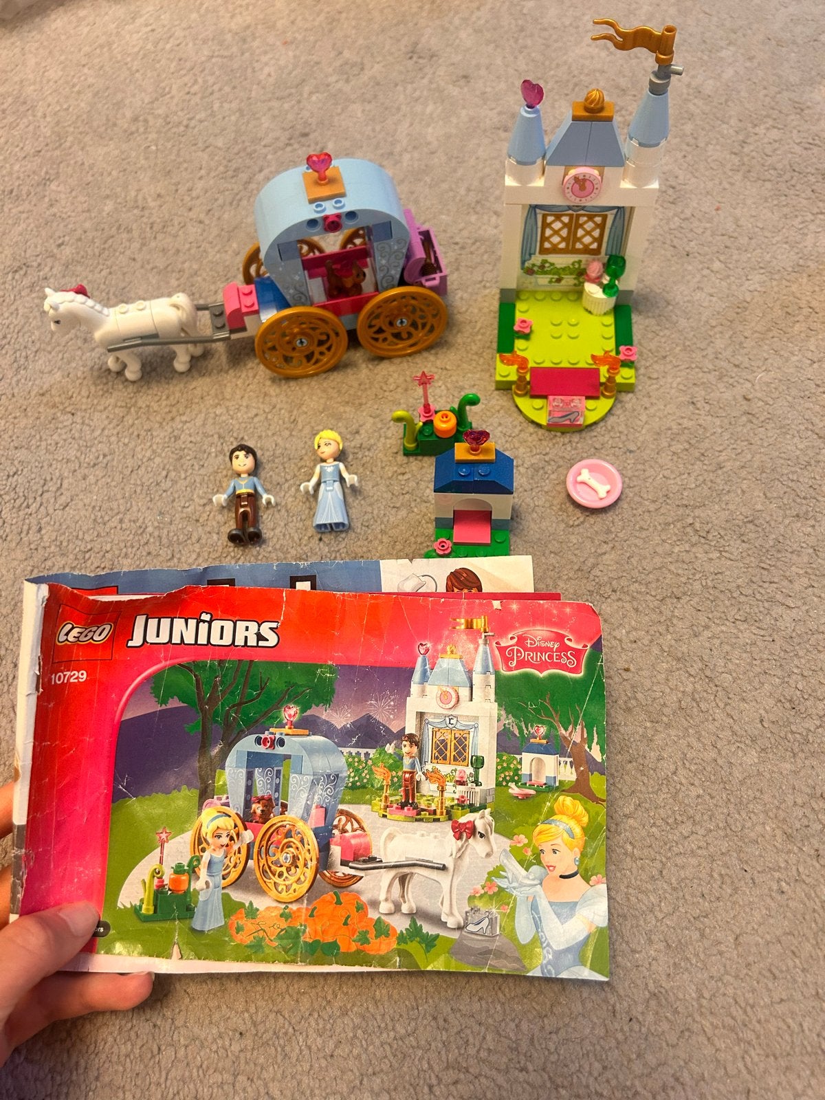 Lego Juniors Disney Princess Assepoester's Koets 10729, Gebruikt, Lego, Ophalen of Verzenden, Disney