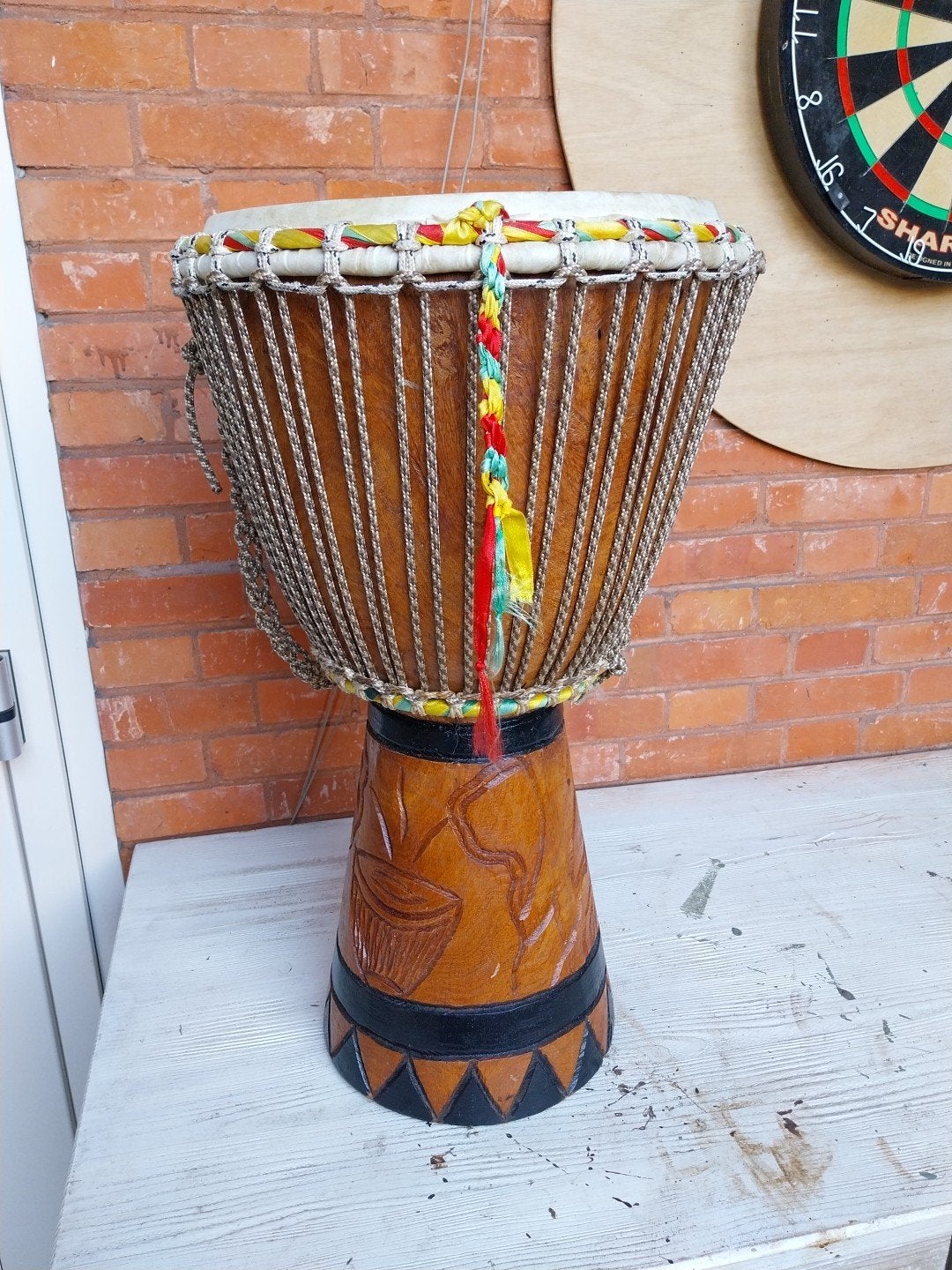 Grote Djembé uit Senegal, Muziek en Instrumenten, Ophalen, Gebruikt, Trommel