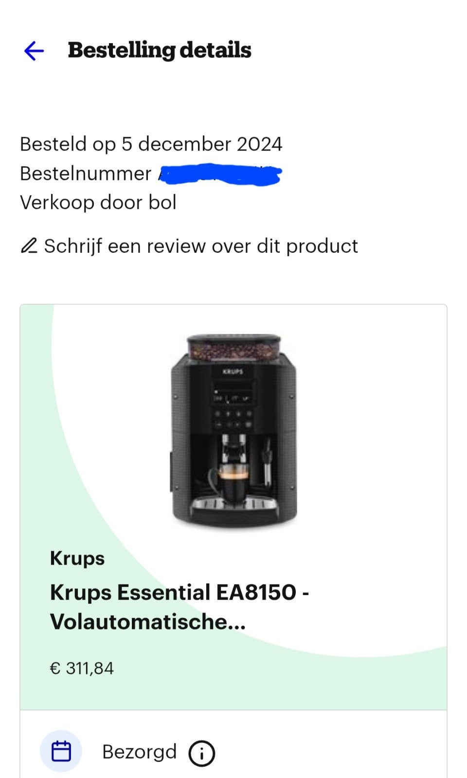 Krups Essential EA8150 volautomatische espressomachine ZGAN, Ophalen, Zo goed als nieuw