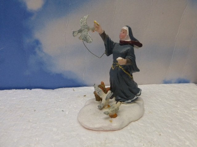 lemax Daily Bread kerstdorp poppetje figurine vogels kerst, Ophalen of Verzenden