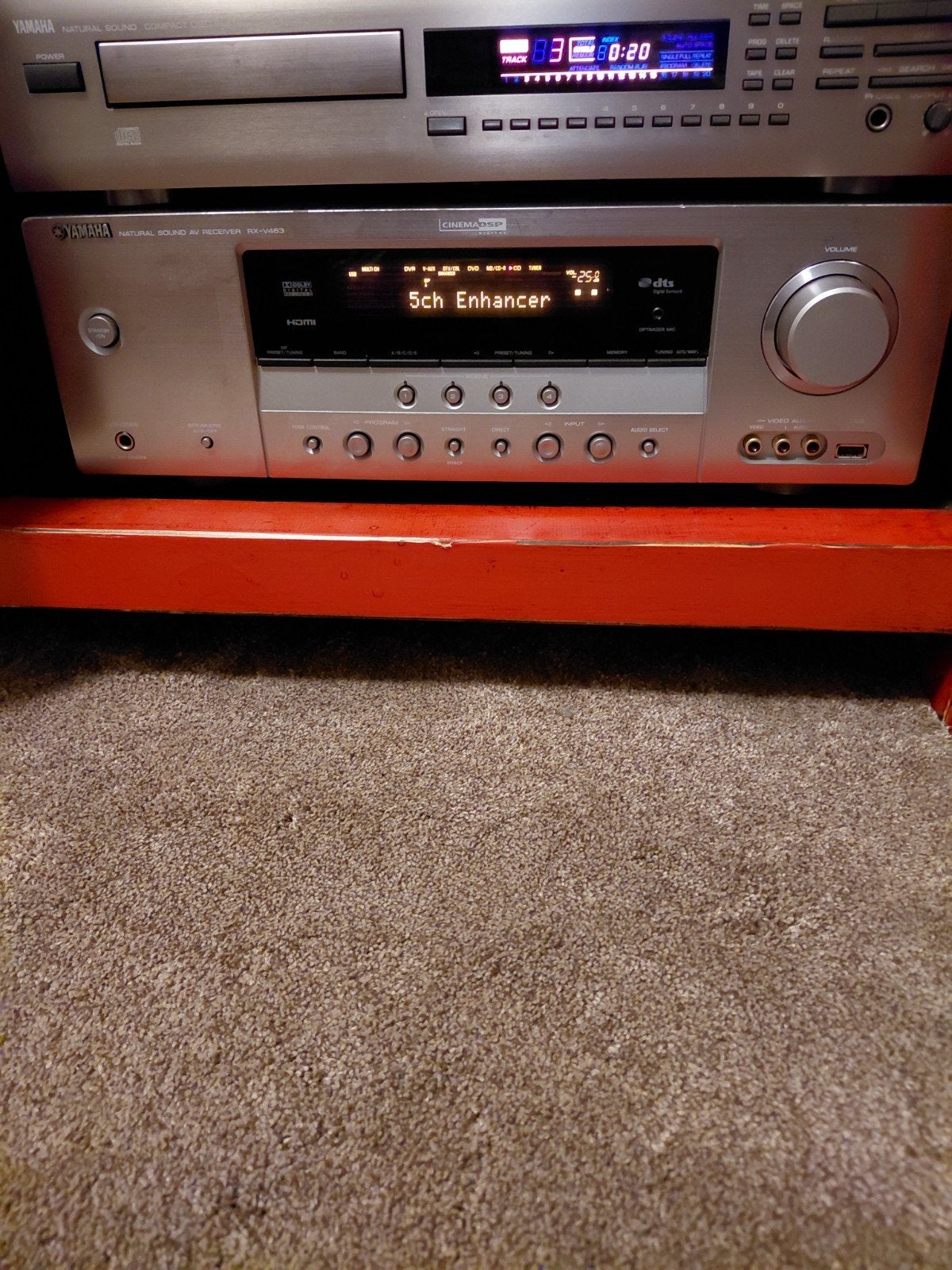 versterker yamaha met jvc studio luidsprekers en cd dvd spel, Ophalen, Speakers, JVC
