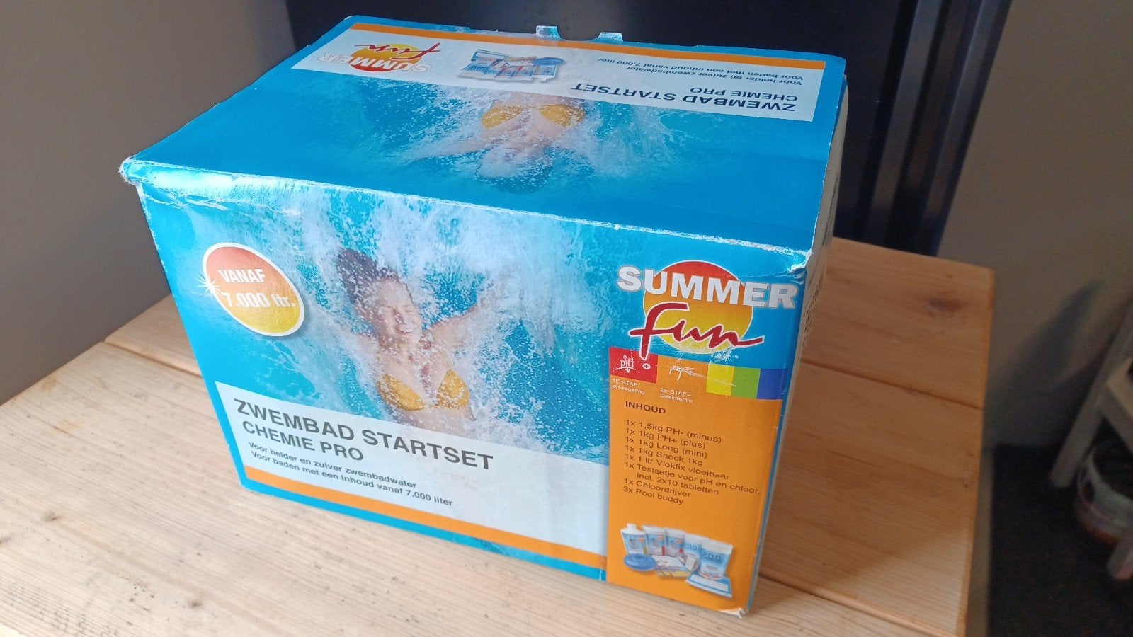CHEMIE PRO starterset zwembad chloor, Ophalen, Zo goed als nieuw, Reinigingsmiddel