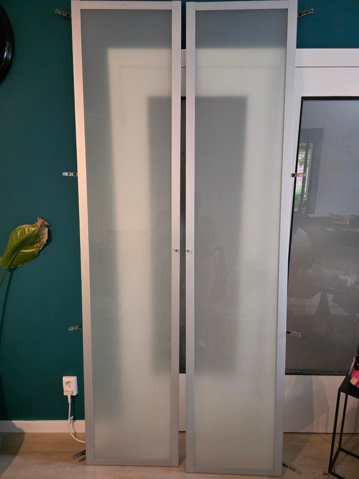 IKEA Melkglazen Deuren - 230 cm hoog, Huis en Inrichting, Ophalen, Minder dan 50 cm, Gebruikt, 200 cm of meer
