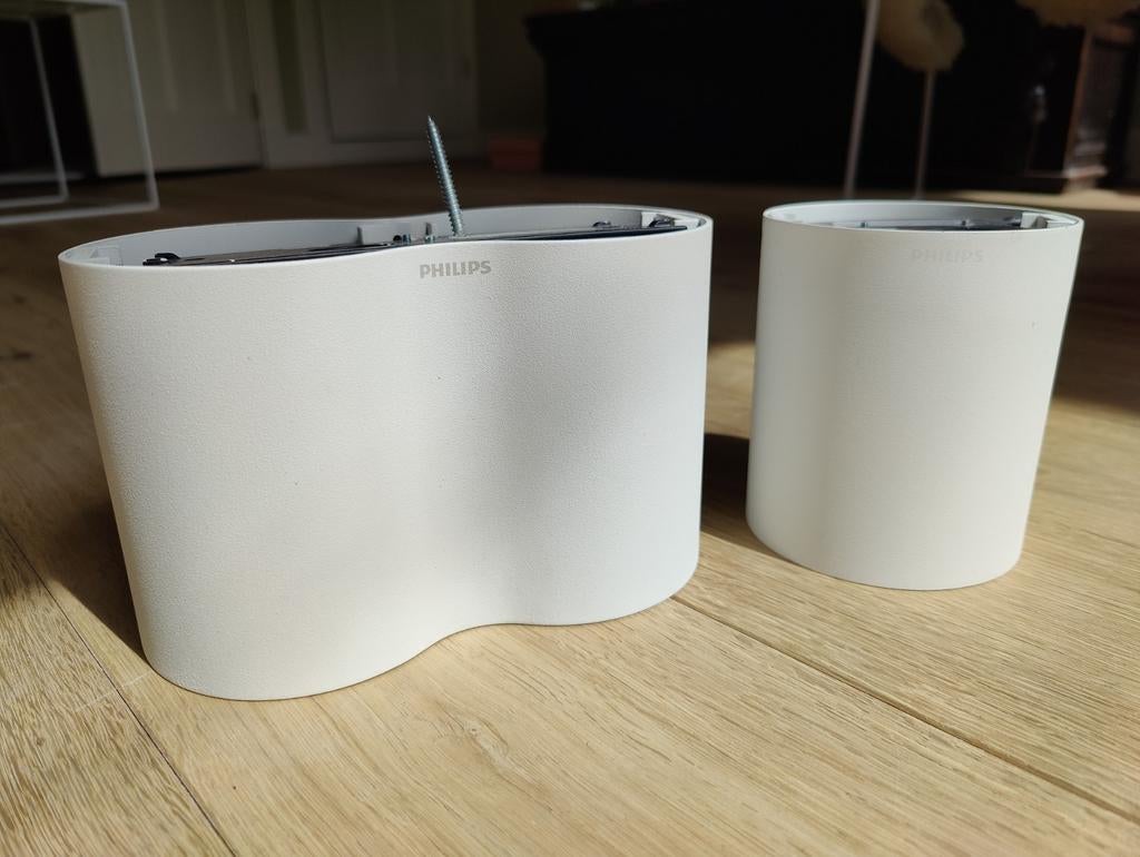 Philips Hue Opbouwspot - Wit (2 stuks), Gebruikt, Metaal of Aluminium, Ophalen of Verzenden, Modern