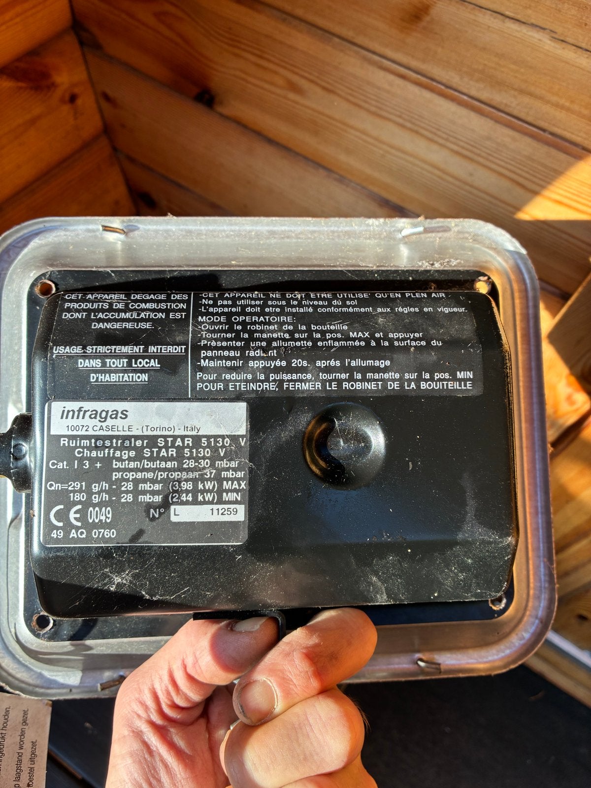 Infragas gaskachel - Draagbare gaskachel, Gebruikt, Gas, Ophalen of Verzenden, Vrijstaand