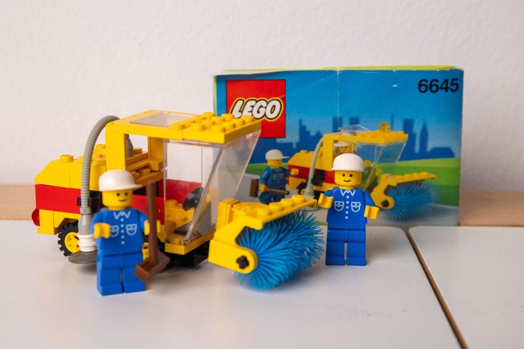 Vintage Lego 6645 - Street sweeper, Lego, Ophalen of Verzenden, Complete set, Inclusief instructies
