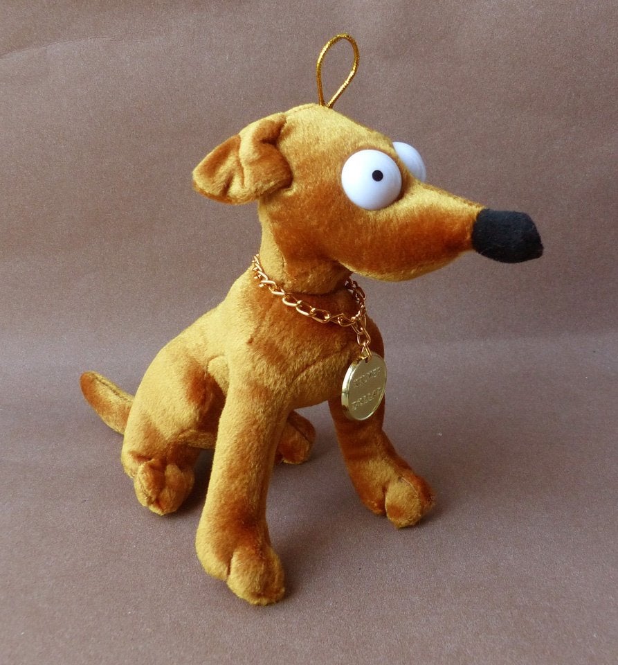 Honden knuffel Santa's Little Helper pluche uit The Simpsons, Verzamelen, Ophalen of Verzenden, Zo goed als nieuw, Tv, Actiefiguur of Pop