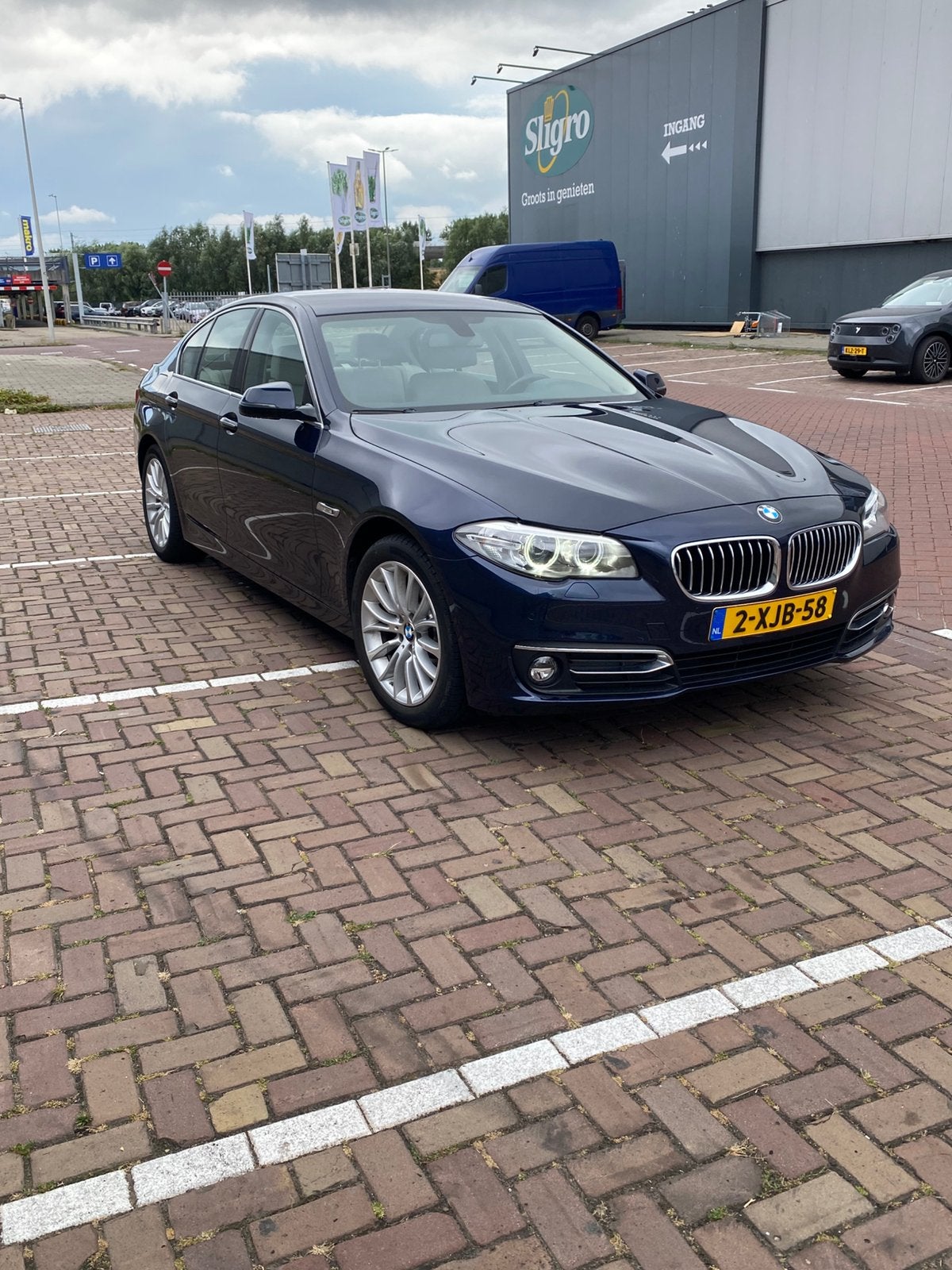 BMW 5-Serie 2.0 520I AUT 184 PK Sedan 2014 Blauw, Achterwielaandrijving, 4 cilinders, 2000 kg, Blauw