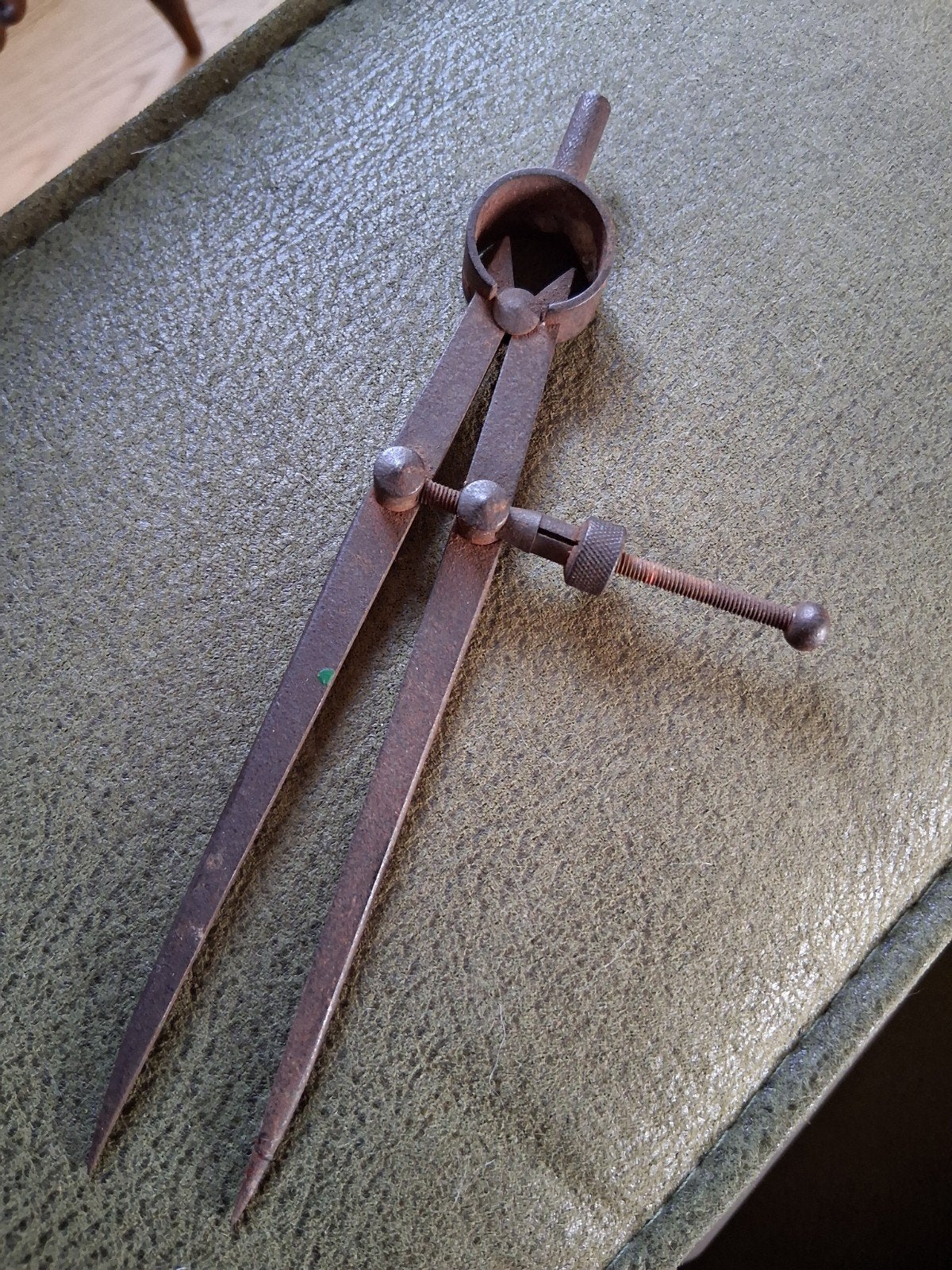 Antieke metalen buitenpasser / meetinstrument, Ophalen of Verzenden