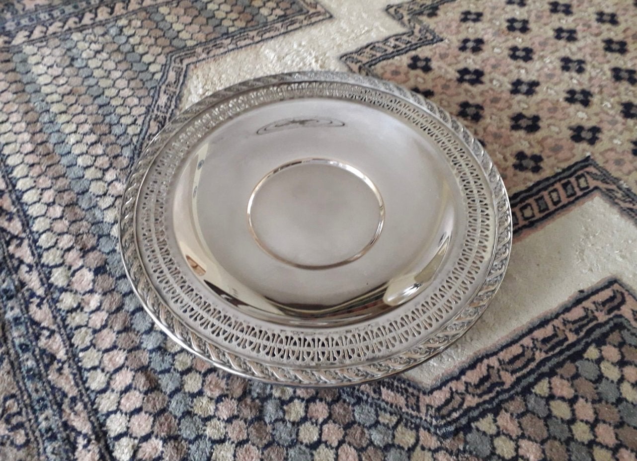 Verzilverde schaal 30 cm, Ophalen of Verzenden