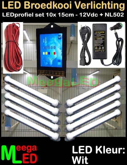 LED verlichting SET 10x 15cm NL502 kweekkooi broedkooi, Dieren en Toebehoren, Vogels | Hokken en Kooien, Ophalen of Verzenden