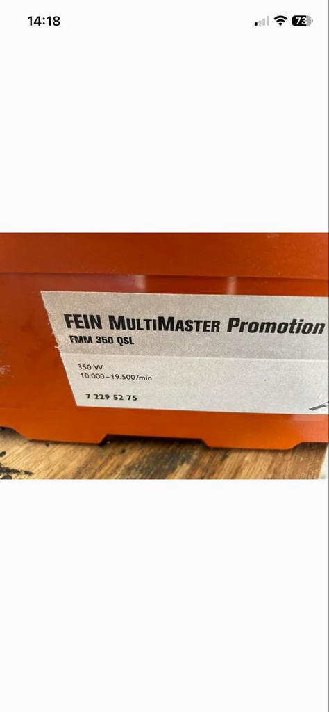 FEIN MultiMaster FMM 350 QSL Promotie met accessoires, Ophalen of Verzenden, Gebruikt