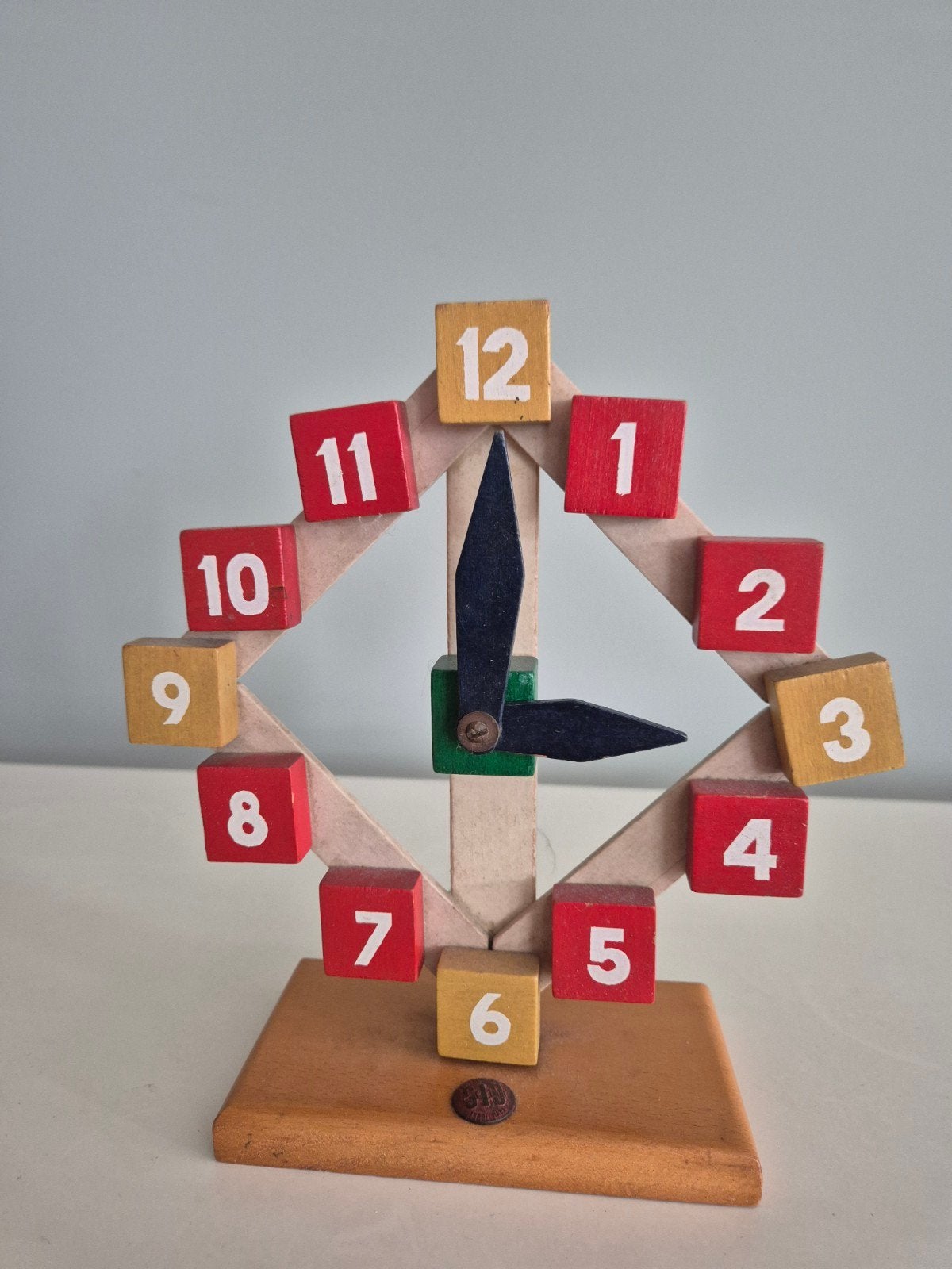 Sio houten kinderklok vintage., Ophalen of Verzenden, Gebruikt