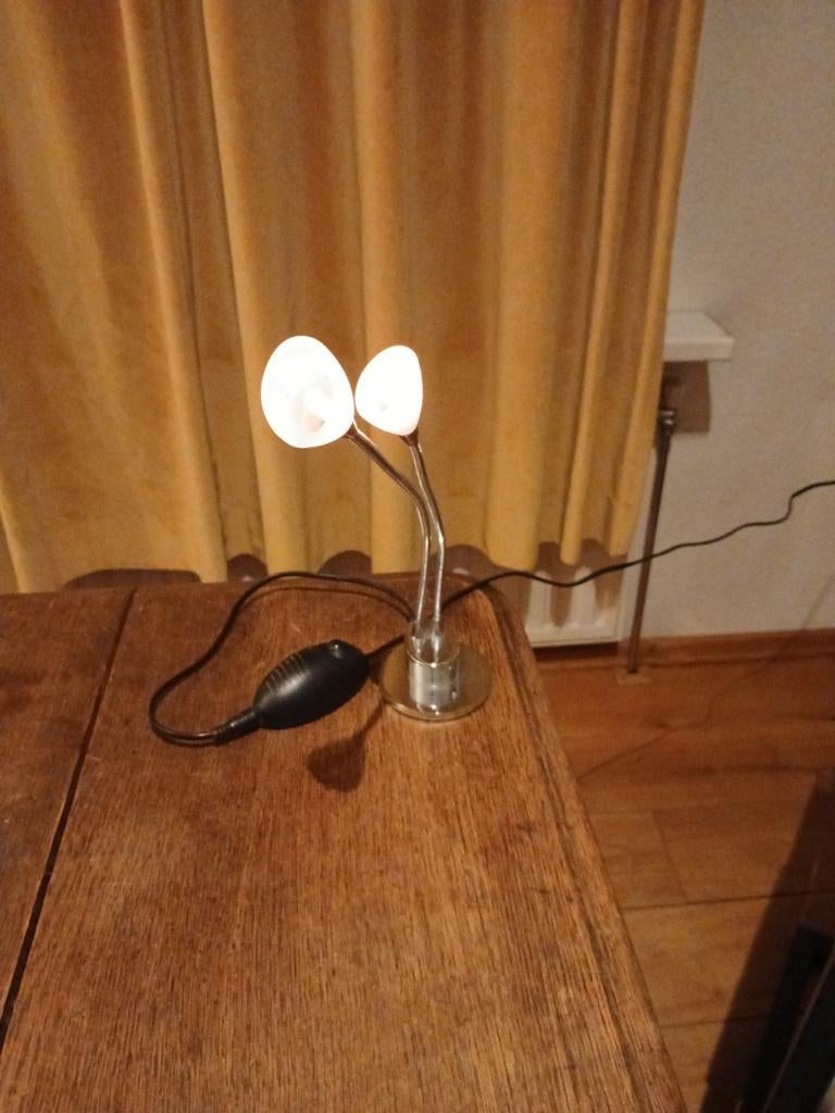 VINTAGE SOMPEX  TAFELLAMP. (MET DIMMER) BUIGZAAM.., Gebruikt, Ophalen of Verzenden, Metaal, VINTAGE