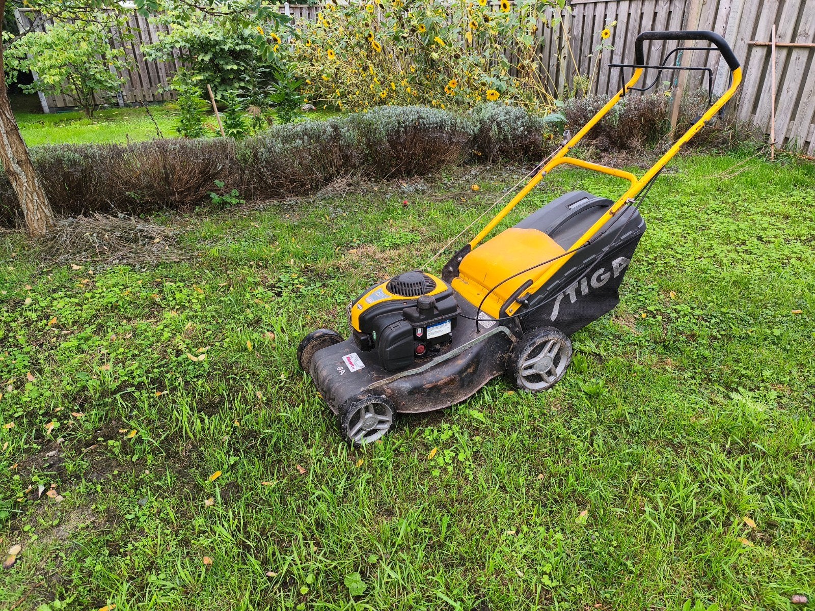 Stiga grasmaaier benzine, Tuin en Terras, Ophalen, Cirkelmaaier, Gebruikt, Stiga