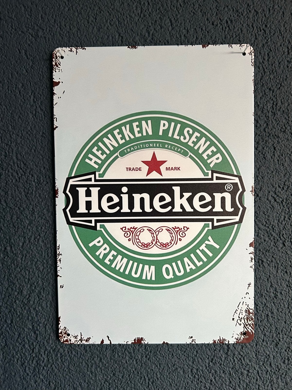 Heineken Metalen Bord 20x30 cm - Vintage Look, Ophalen of Verzenden, Nieuw, Metaal