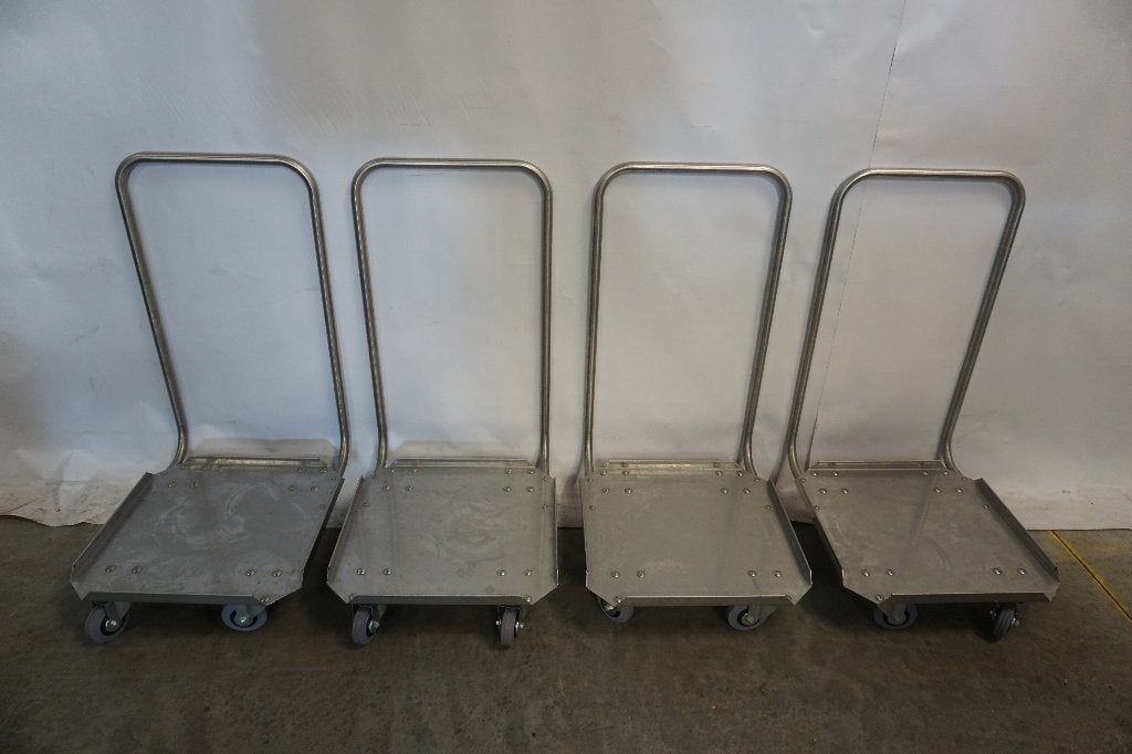 RVS korvenwagen transportwagen trolley voor vaatwaskorven