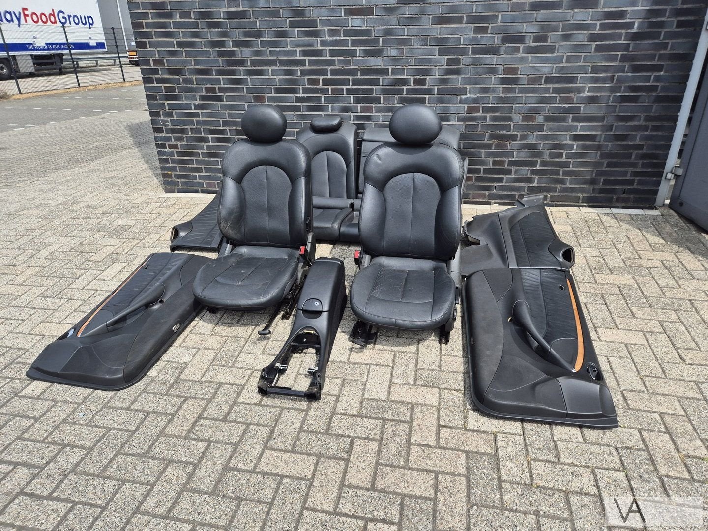 Zwart lederen interieur voor Mercedes CLK W209 2002 - 2009, Auto-onderdelen, Interieur en Bekleding, Gebruikt, -, Ophalen of Verzenden
