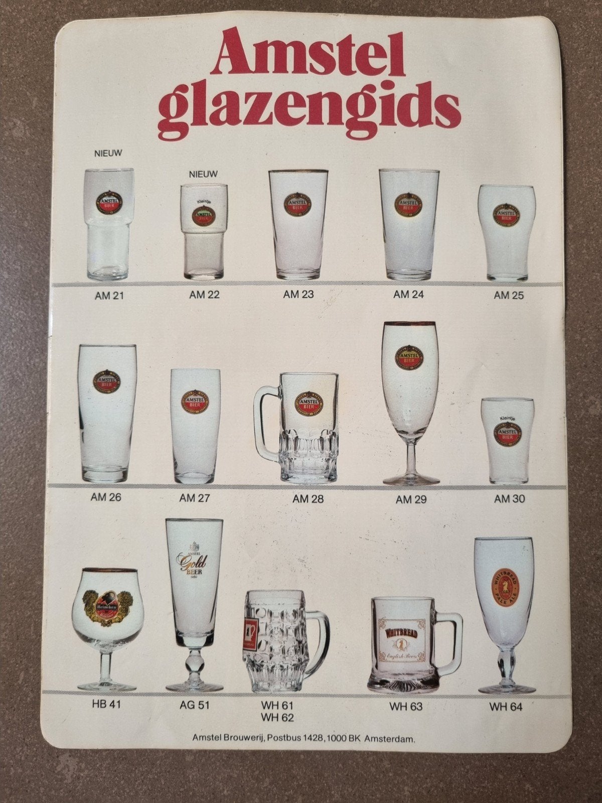 Sticker Amstel glazengids, stickervel met bierglazen, Ophalen of Verzenden, Zo goed als nieuw, Merk