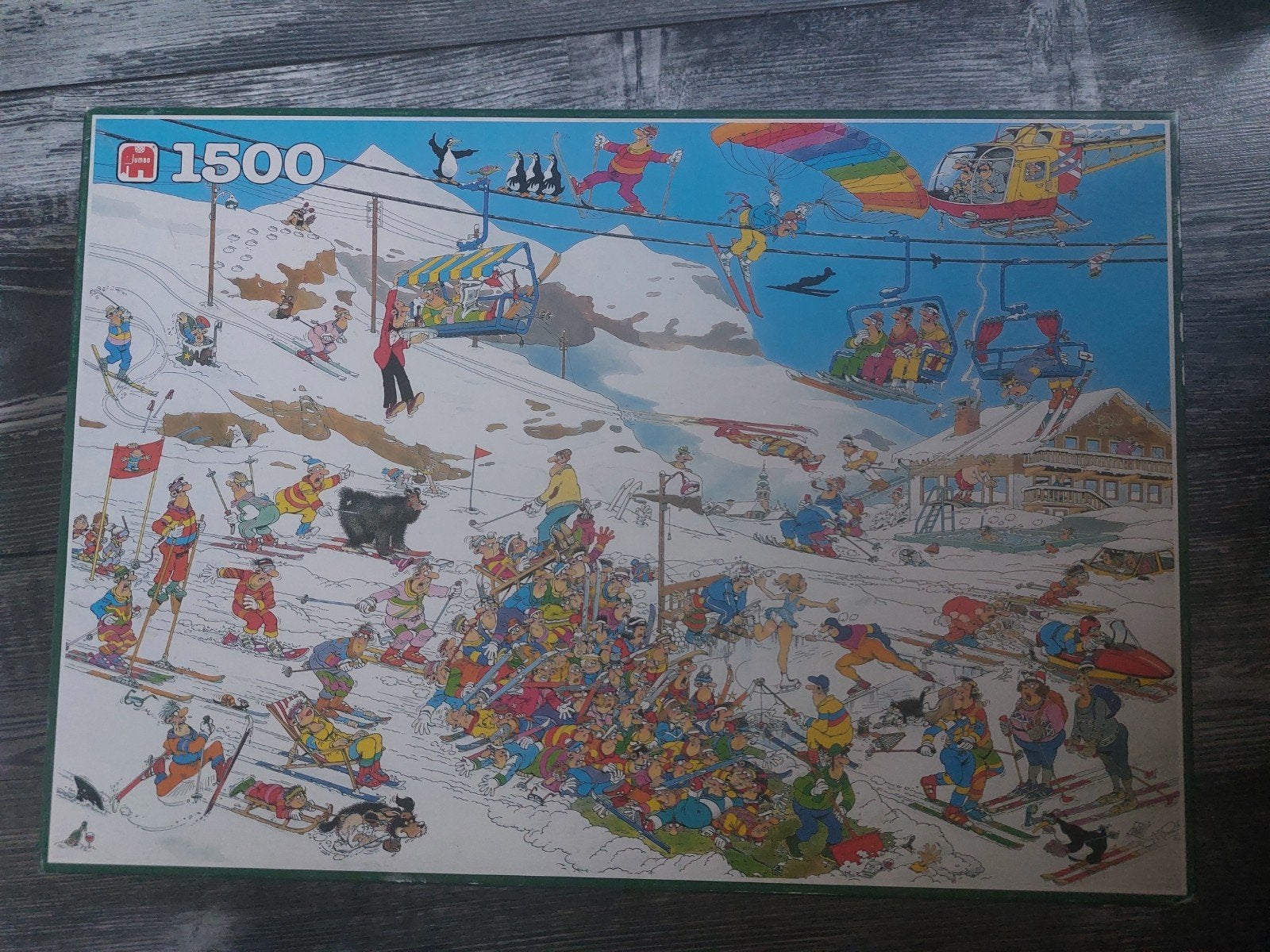 Heye Puzzel 1500 stukjes - Wintersport, Ophalen of Verzenden, 500 t/m 1500 stukjes, Gebruikt, Legpuzzel