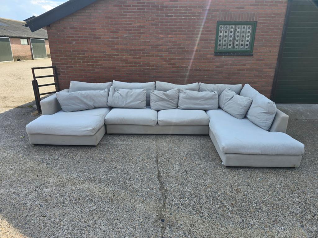 Grote U-vormige bank - 4.20m breed, Ophalen, Gebruikt, Stof, Modern