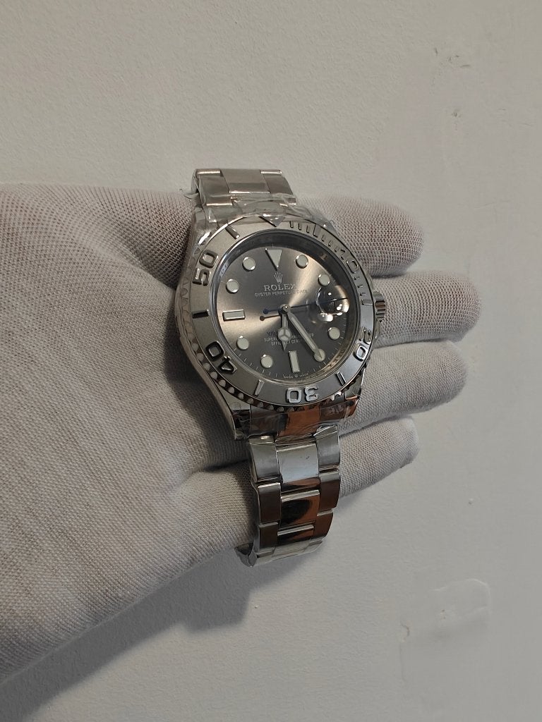 Rolex Yacht Master Rodium, Sieraden, Tassen en Uiterlijk, Staal, Staal, Polshorloge, Nieuw