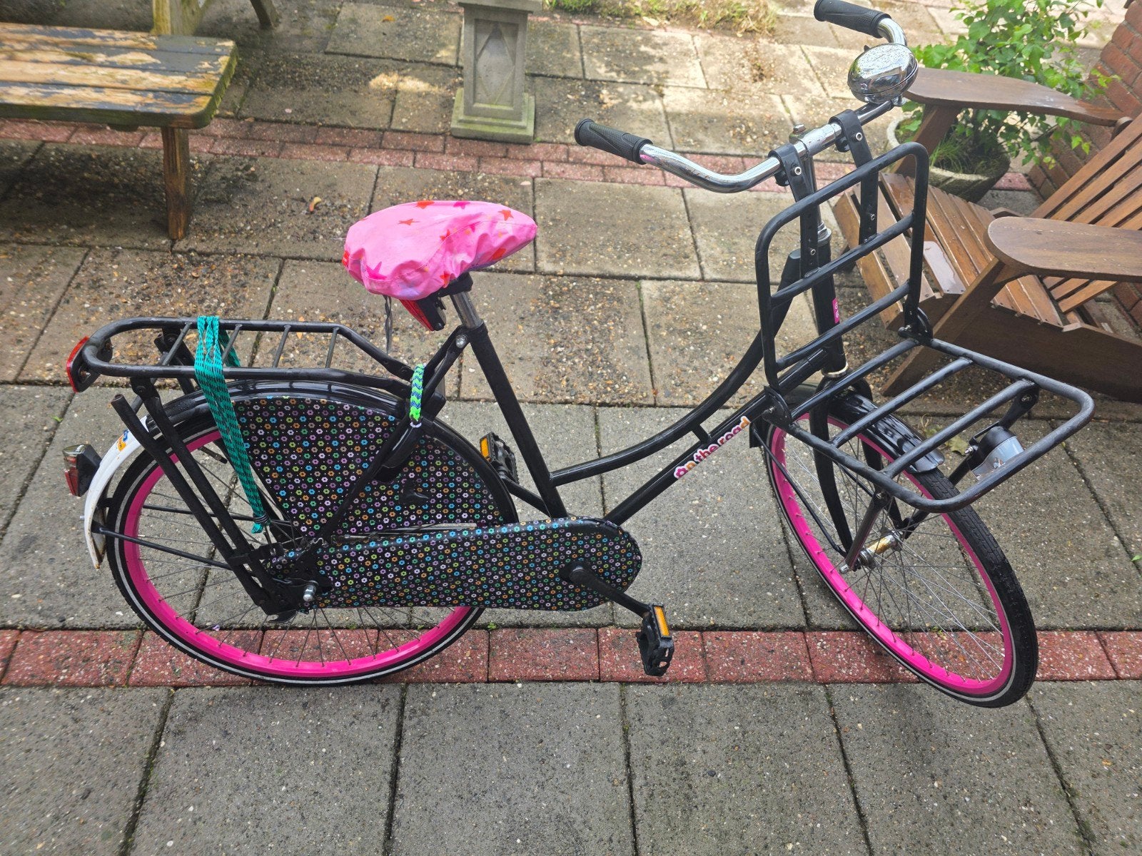 Coole meidenfiets, framemaat 46 cm, Fietsen en Brommers, Fietsen | Dames | Damesfietsen, Terugtraprem, Gebruikt, Minder dan 47 cm