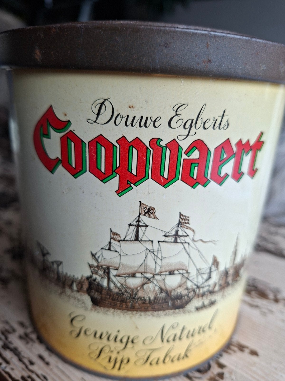 Vintage Douwe Egberts Coopvaert pijptabak blik, Ophalen of Verzenden, Flesopener