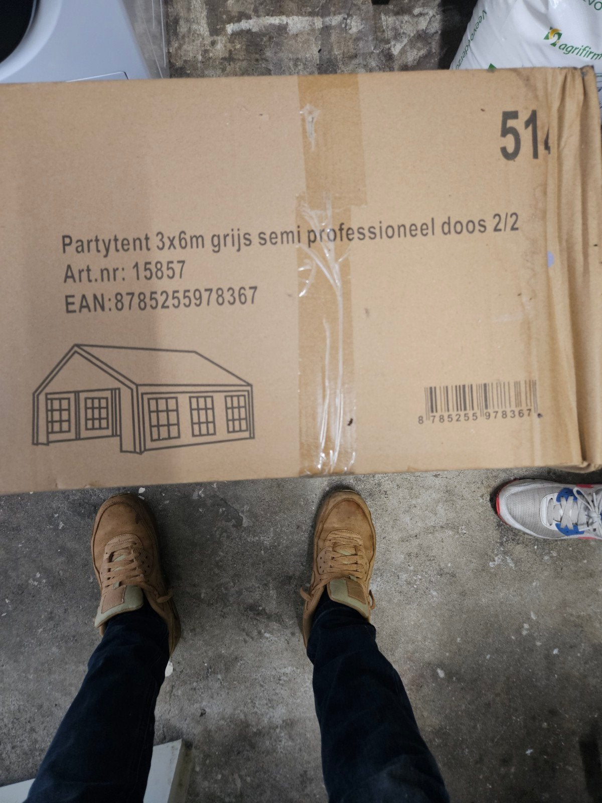 het betreft alleen de dak Partytent 3x6m grijs semi profess, Ophalen of Verzenden, Nieuw, 5 tot 8 meter