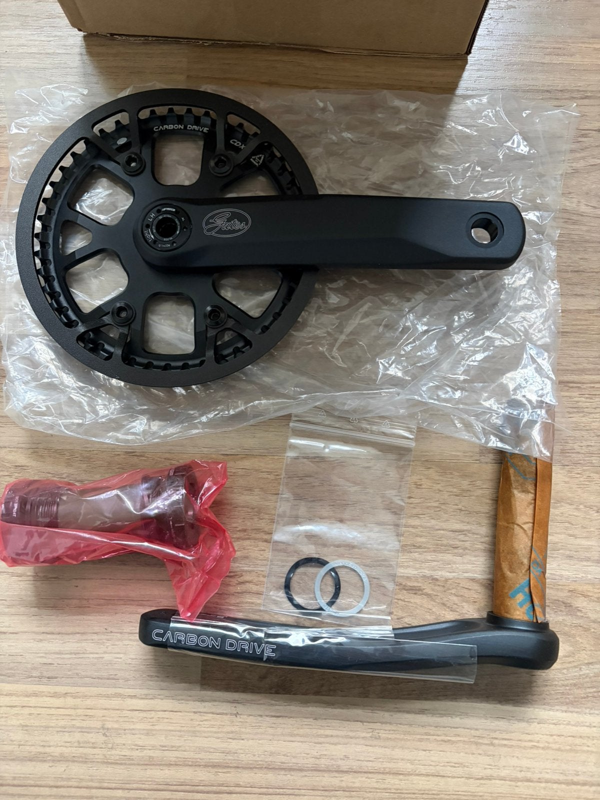 Gates S550 crank + voortandwiel + trapas, Fietsen en Brommers, Fietsonderdelen, Ophalen, Nieuw, Crankstel of Pedalen, Aluminium