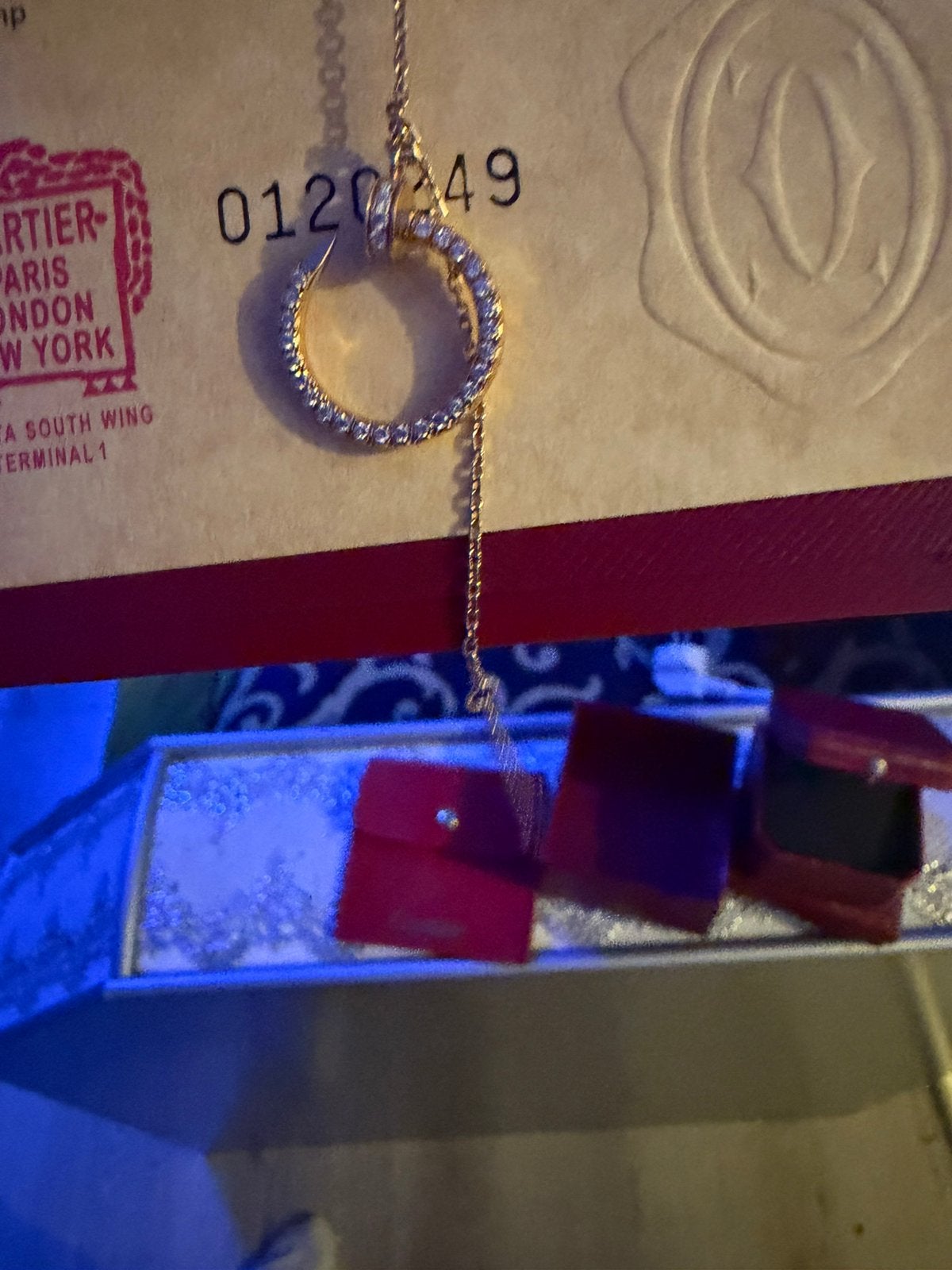 Goud ketting 18k met echte diamanten, Verzenden, Zo goed als nieuw, Goud