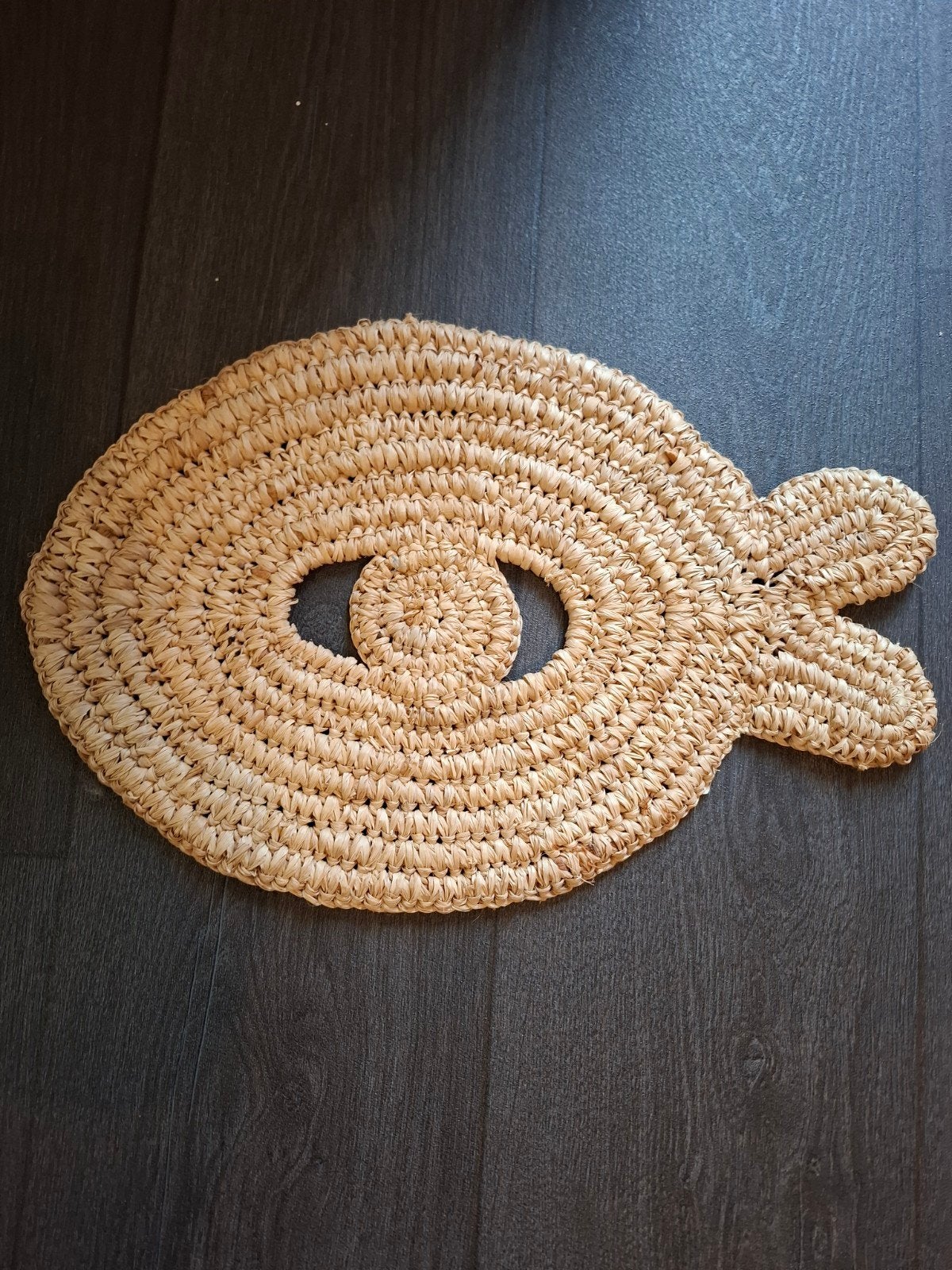 Riviera Maison placemat vis, Ophalen, Gebruikt, Beige, Landelijk