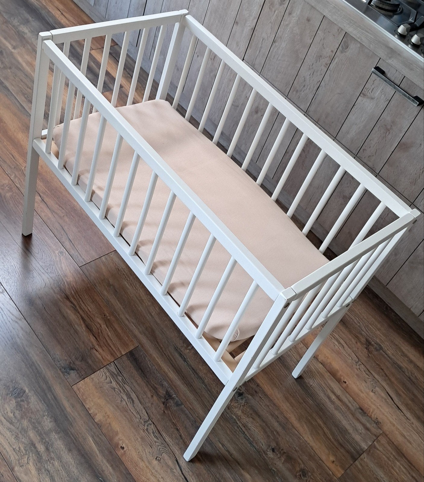 Ledikant - wit babybedje met matras, Ophalen, Gebruikt, Ledikant