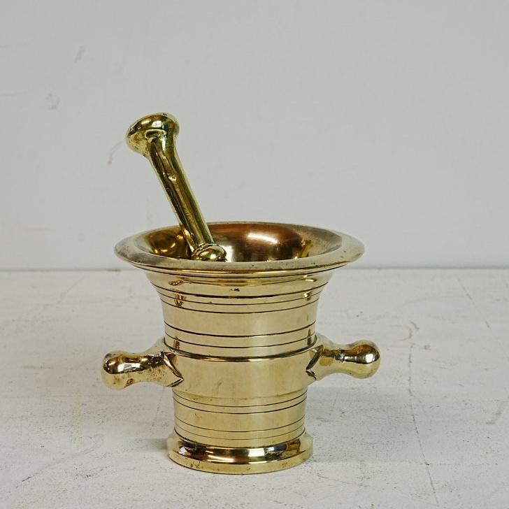 Koperen vijzel met stamper., Ophalen of Verzenden, Koper