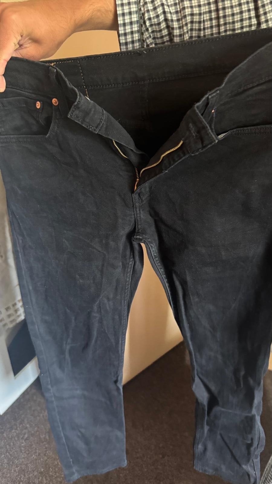Levi's 502 Regular Taper Jeans Zwart W32 L32, Ophalen of Verzenden, Gedragen, Zwart, W32 (confectie 46) of kleiner