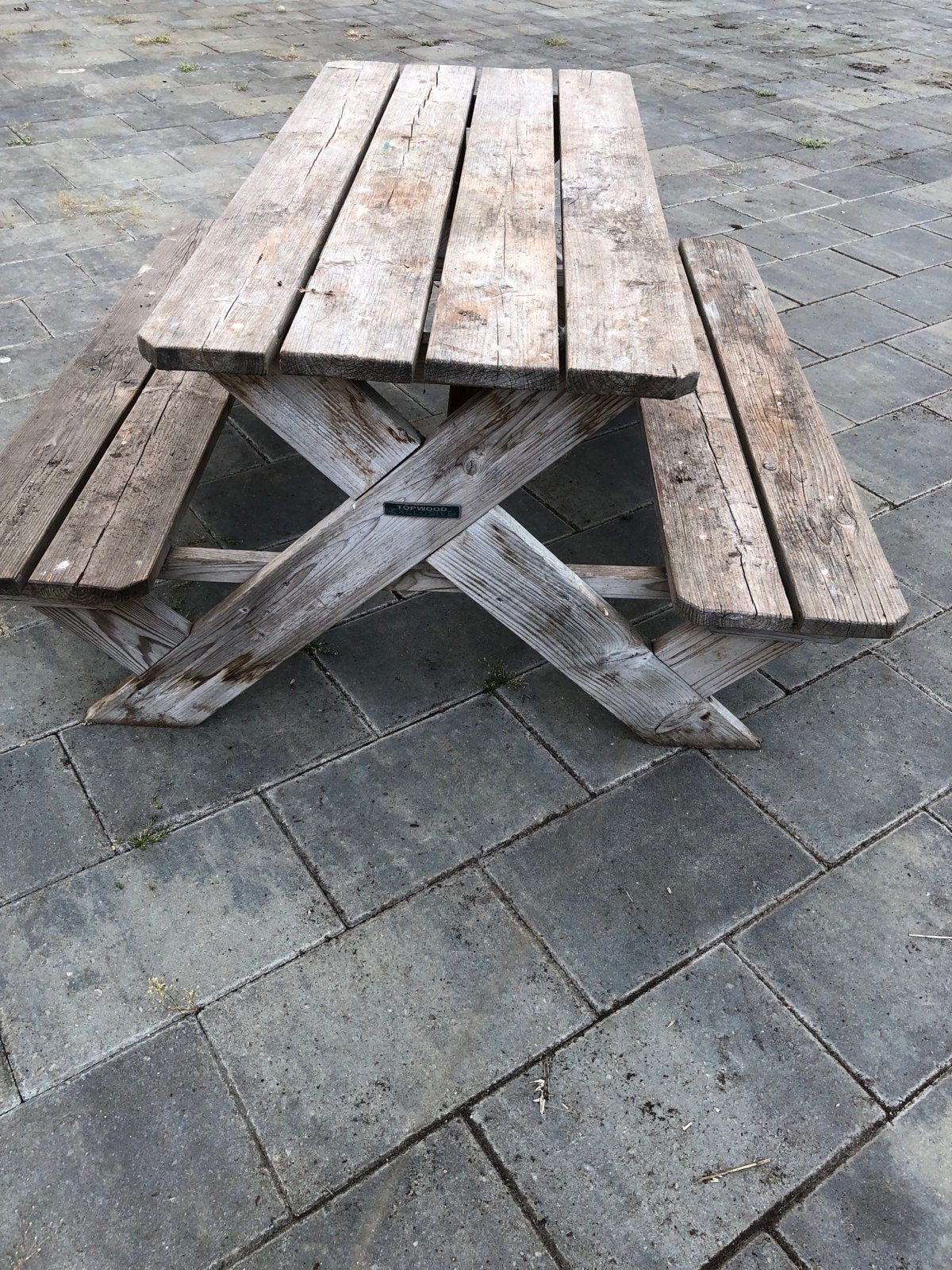 Kinder picknicktafeltje, Tuin en Terras, Ophalen, Gebruikt, Rechthoekig, Hout
