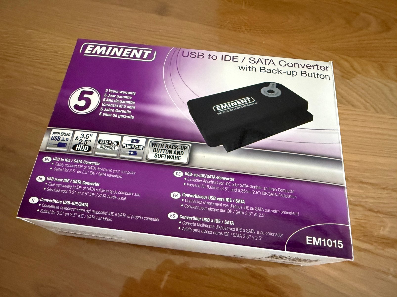 Eminent EM1015 USB2.0 naar IDE/SATA Converter, Computers en Software, Ophalen of Verzenden, Zo goed als nieuw