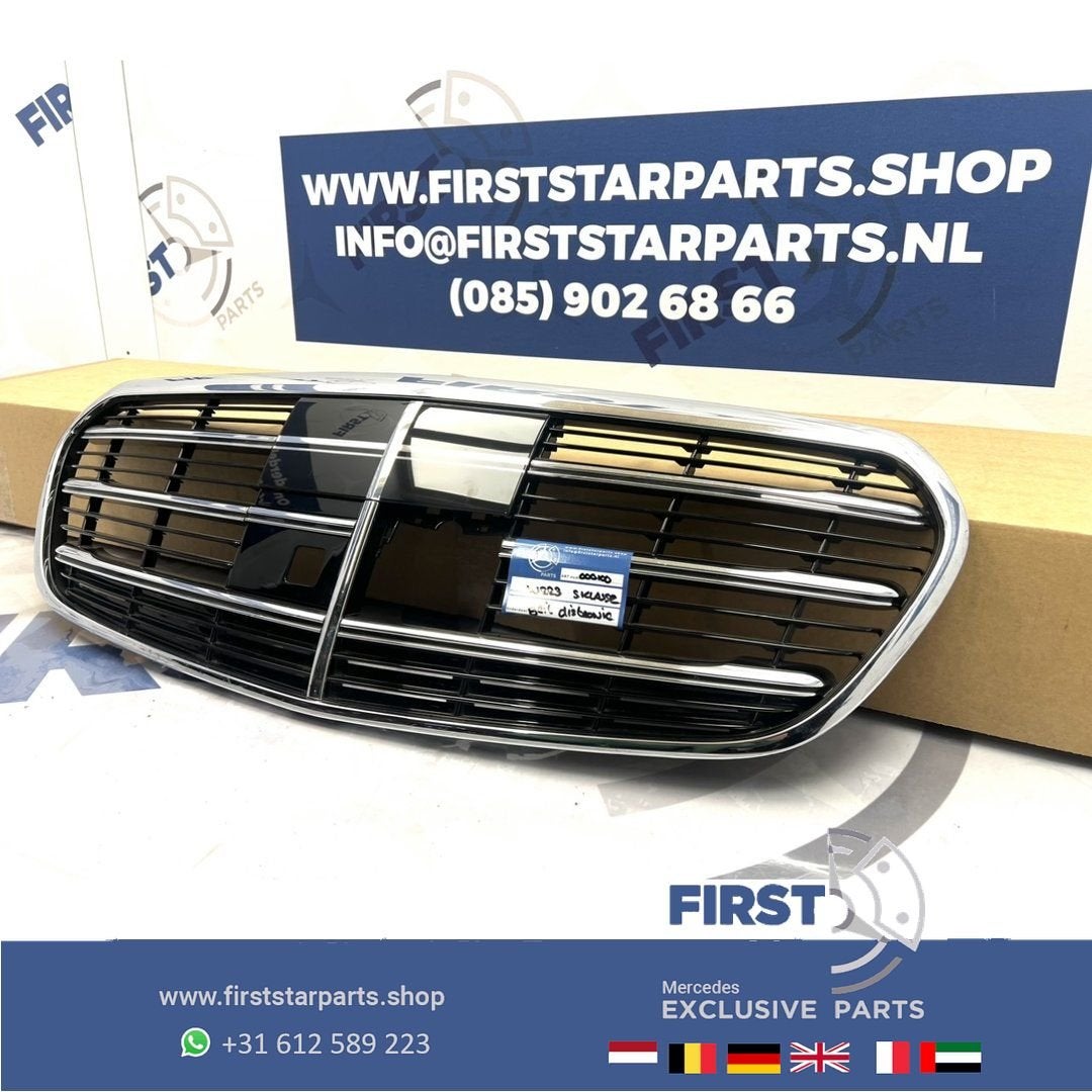 W223 S Klasse DISTRONIC BUMPER GRIL 2024 Origineel Mercedes, Gebruikt, -, Ophalen of Verzenden, -